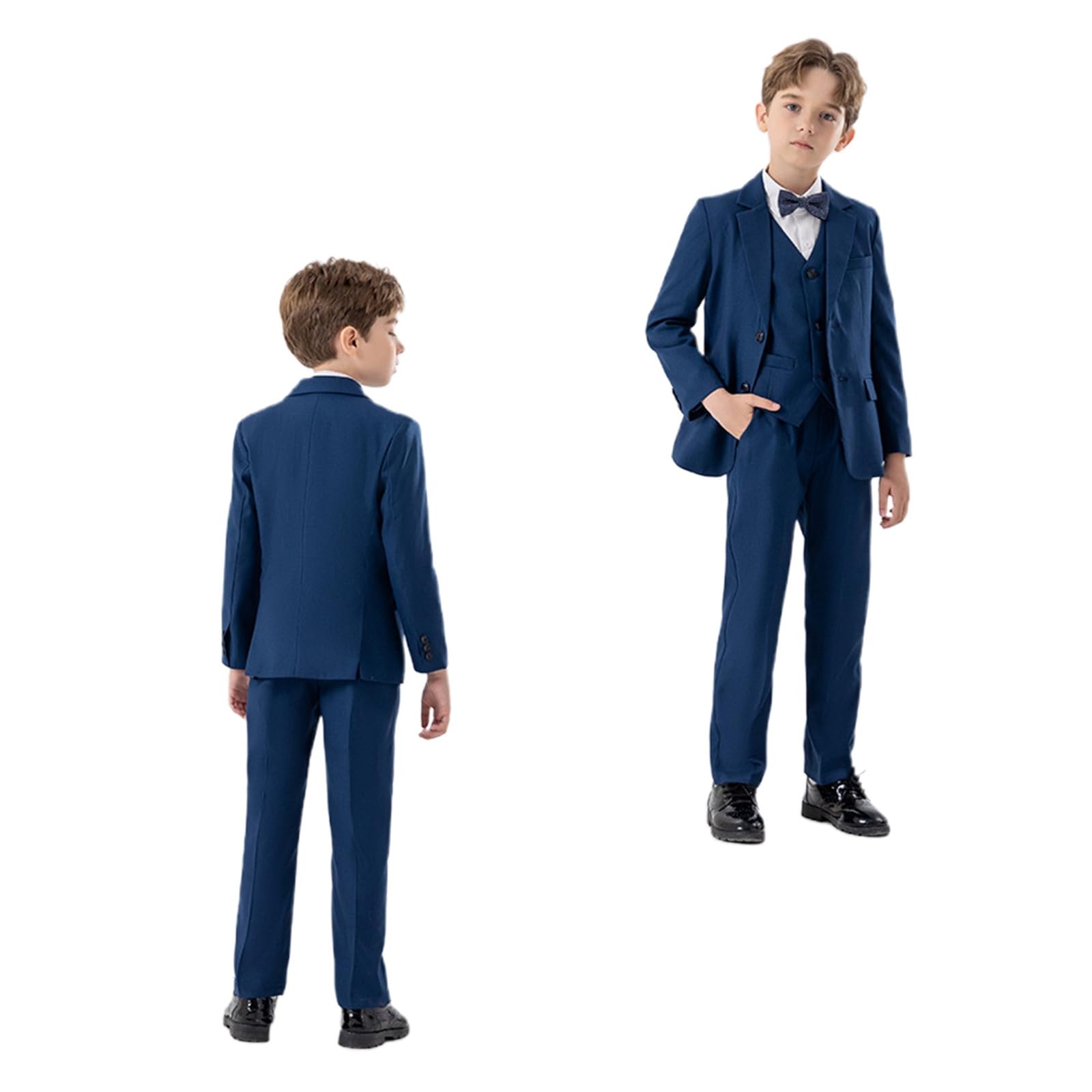 Generisch Jungen Business Anzüge Mantel 4 Stück Outfit Set Für Kinder Formelle Anzug Für Jungen Mit Weste Hosen