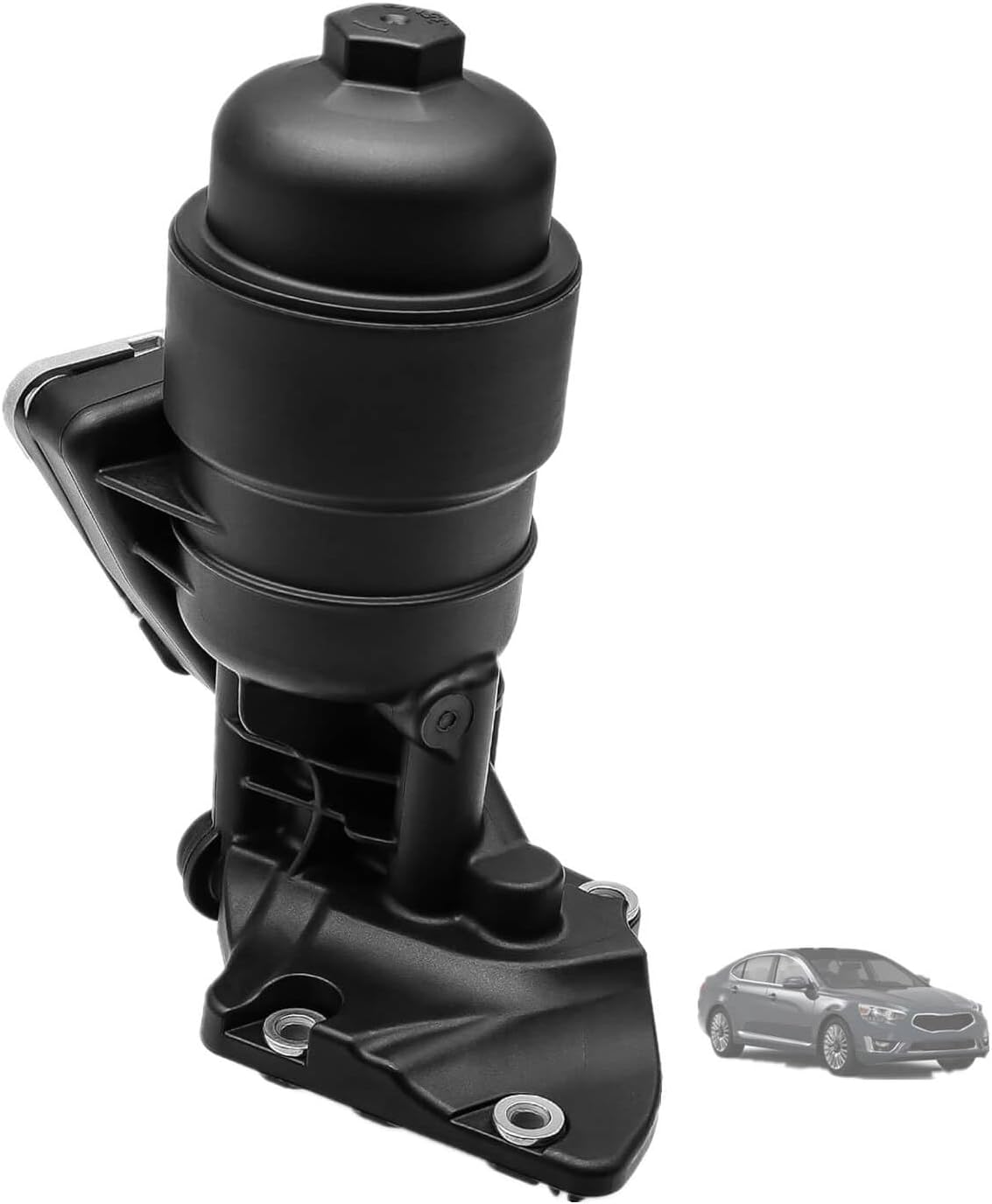 Complete Engine Oil Filter Housing Assembly 26300-3CAB0,Compatible with Kia Sedona Cadenza Sorento Hyundai Santa Fe Azera 3.3L 3.5L V6 2012-2019 Replaces 26300-3CAB0 26300-3CAB1