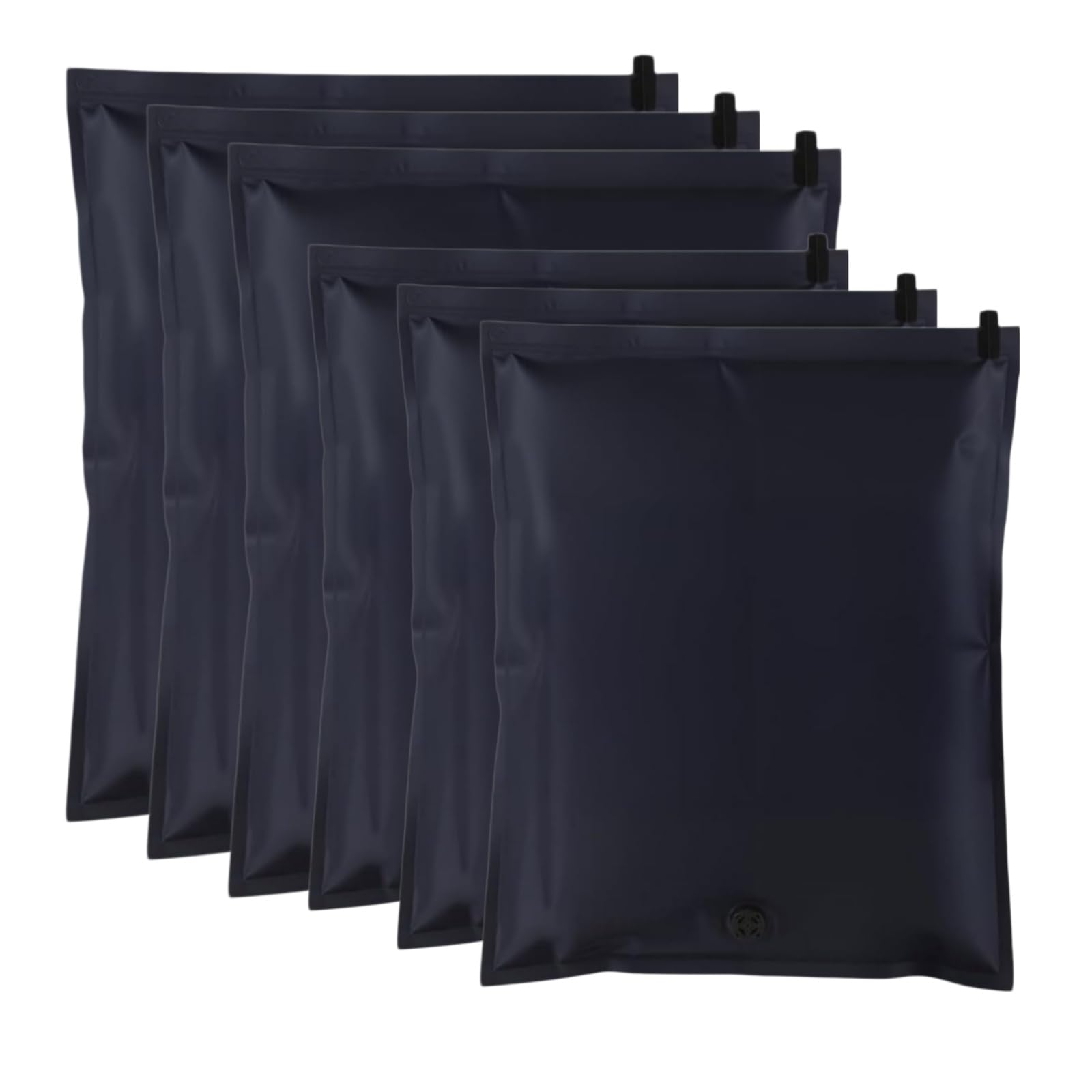 6 Packs Portable Travel and Home Storage Bags - Vacuum Compressed Packaging Sealed for Clothes, Blankets, Seasonal Storage - Travel Storage Bags （Black-3S-3M）
