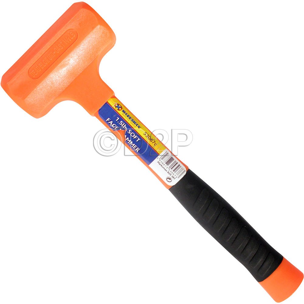 Bargains-Galore Orange Polyurethane Dead Blow Hammer Composite Handle Soft Mallet Hand Tool Diy 20Oz