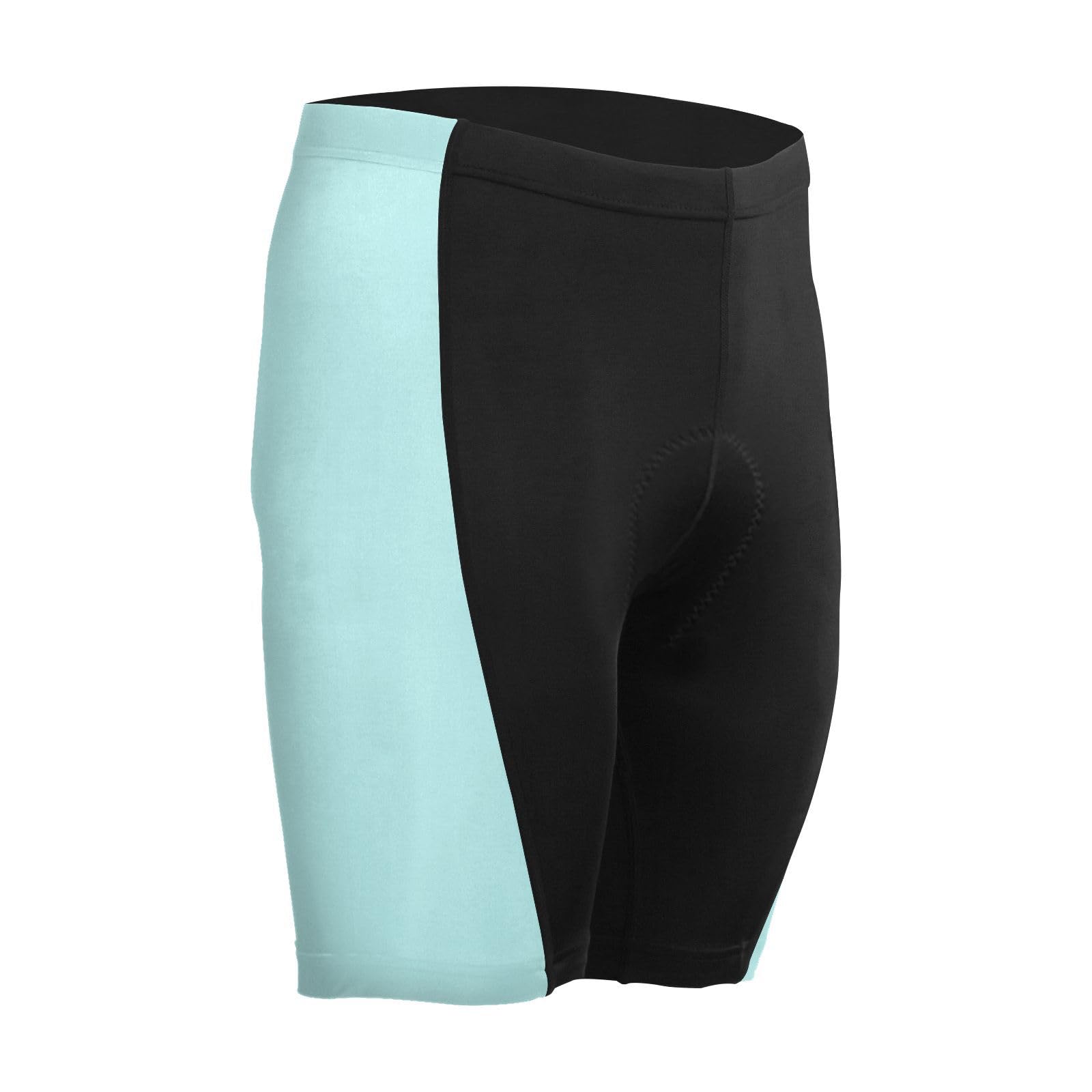 Men's Padded Bicycle Short, Cycling Shorts, Breathable, Moisture-Absorbent and Sweat-Wicking Pale Turquoise Blue