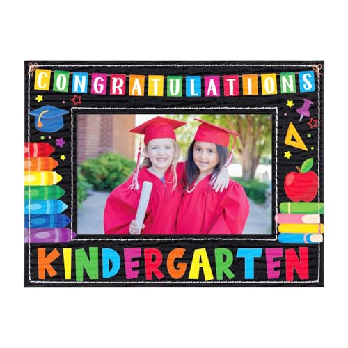 Image of FLYAB 2025 Kindergarten Graduation Picture Frame - Congratulations Preschool Graduation Photo Frame My First Graduation Photo Frame for Kindergarten Preschool Graduation Gifts for Kids Girls Boys