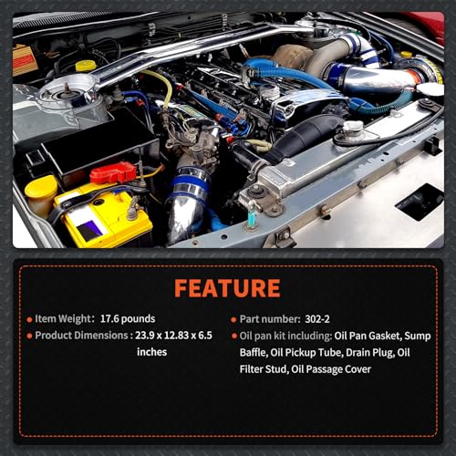 Image of labwork 302-2 LS Engine Low Profile Oil Pan Retro Replacement for Camaro Firebird Ventura Nova F-Body G-body A-body LS1 LS2 LS3 6.2L 6.0L 5.3L 4.8L