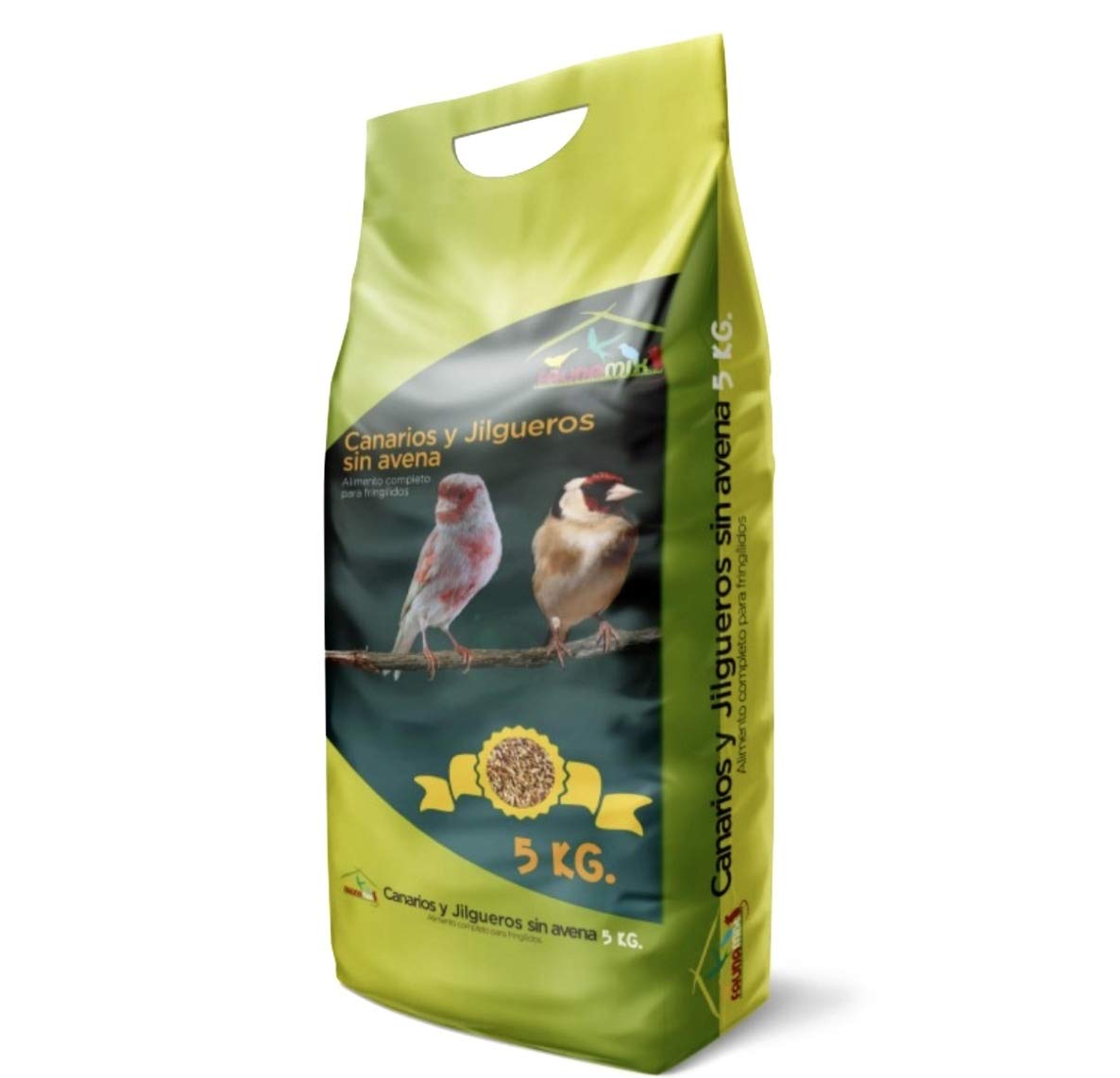 Comida para Canarios, Jilgueros y Silvestres Natural sin Avena 5Kg