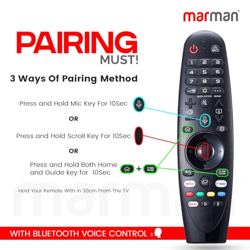 Image of marman Compatible with LG Smart Tv Magic Remote Control Original Model AKB75855501 AN-MR20GA Suitable for UHD OLED QLED with Bluetooth Voice Command, Pointer Function and Streaming Apps