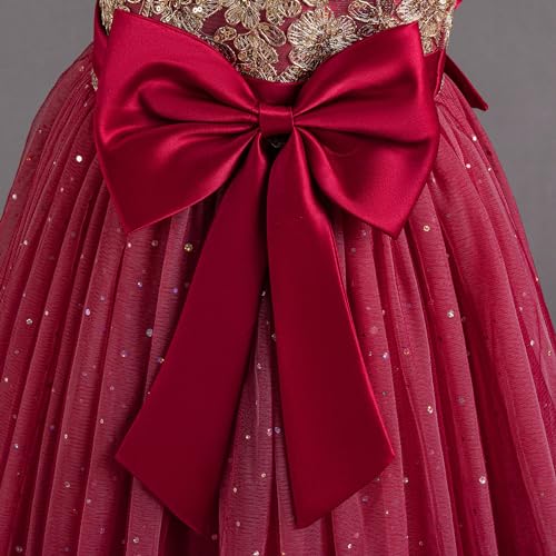 Image of TTYAOVO Girls Pageant Princess Flower Dress Kids Prom Puffy Ball Gowns
