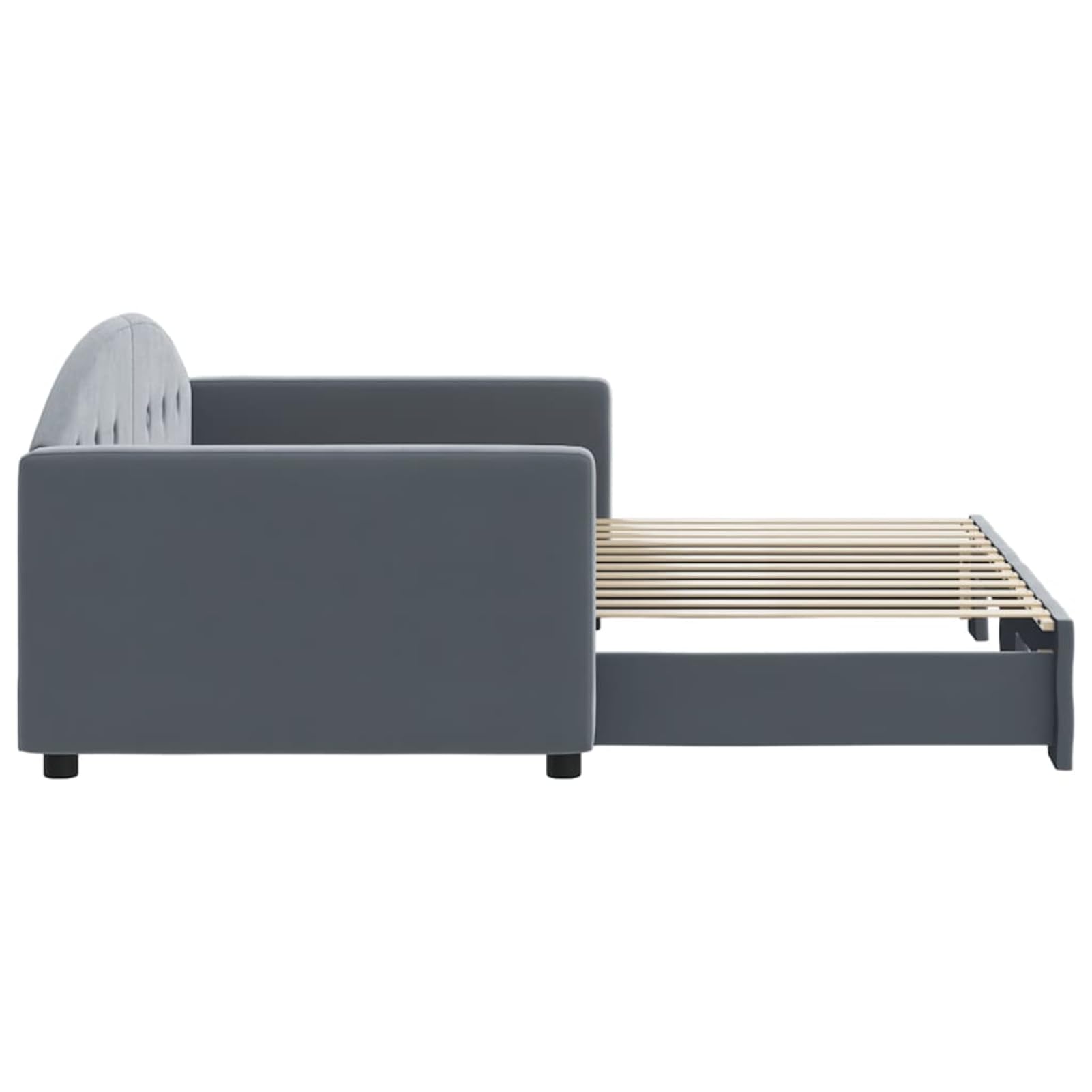 ATOMSTACK MAKER Divano letto pieghevole 2 in 1 per adulti, divano convertibile grigio scuro in velluto e poliestere (222 x 100 x 75 cm), ideale per soggiorno o camera da letto, include struttura in