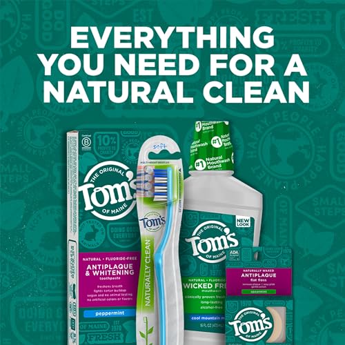Image of Tom's Of Maine Whole Care Natural Fluoride Mouthwash, Fresh Mint, 16 Oz (Pack of 3) (Packaging May Vary)