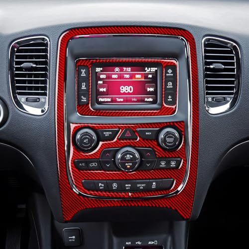 Image of GPS Navigation Panel Cover Decals for 2011-2020 Dodge Durango Accessories Carbon Fiber Stickers