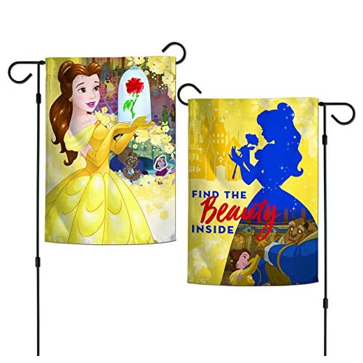 WinCraft 91648118 Disney Character 12.5" x 18" 2-Sided Garden Flag (Belle Find The Beauty Inside), Multicolor