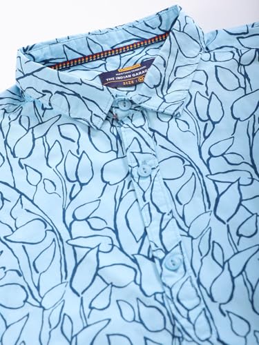 Image of The Indian Garage Co Men Cotton Regular Fit Full Sleeves Spread Collar Casual Shirt