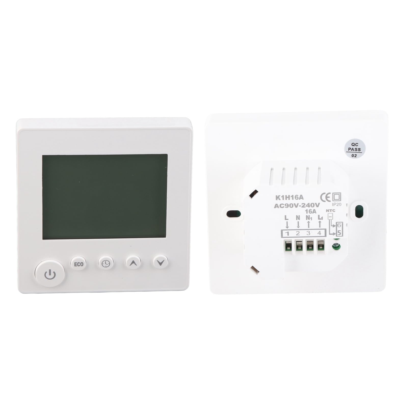 Thermostat pour Maison, Thermostat Intelligent, Clavier à Affichage LCD, Thermostat Intelligent AC 95-240 V 16 A, pour Thermostat de Chauffage électrique Domestique