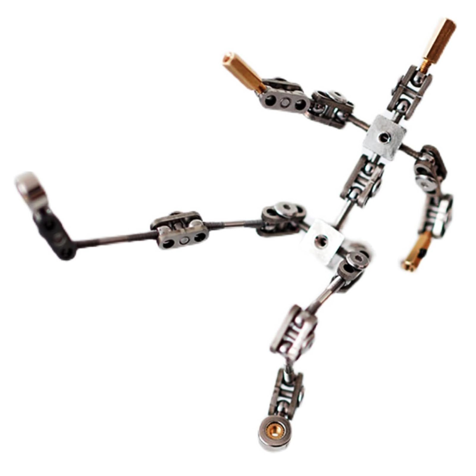 HYZHANHONG DIY Professional Studio Stop-Motion Armature Kit, Stainless Steel Cinematic Animation Puppet with Tie-Down System Armature Kit (18CM),14CM