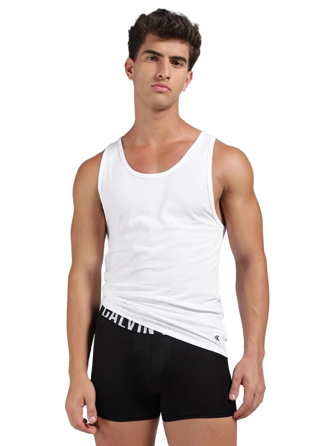 Solid Cotton Sleeveless Vest-image-21