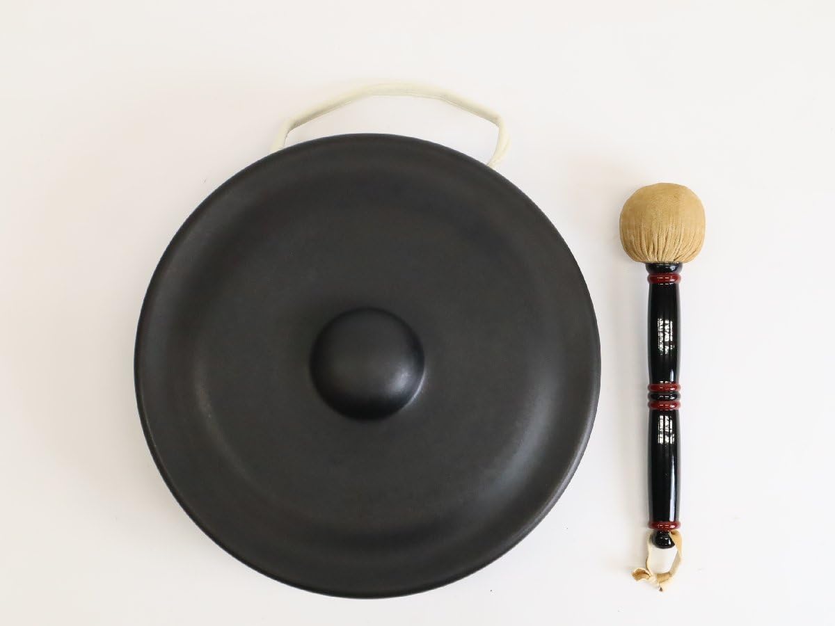 Amazon.co.jp: 般若勘渓「砂張銅鑼」バイ付き 共箱/般若昭三 茶道具  