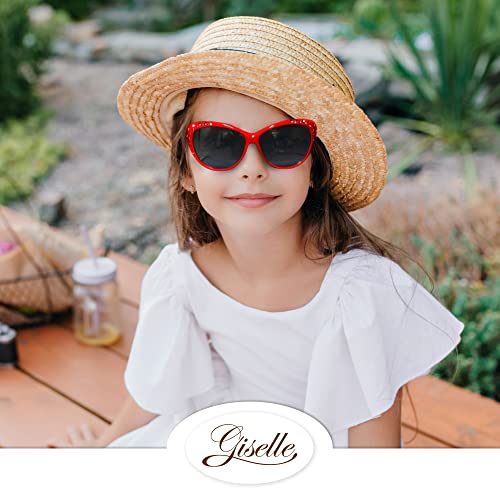 Image of Giselle Kids AGE 6-14 Rhinestone Cat Eye Sunglasses