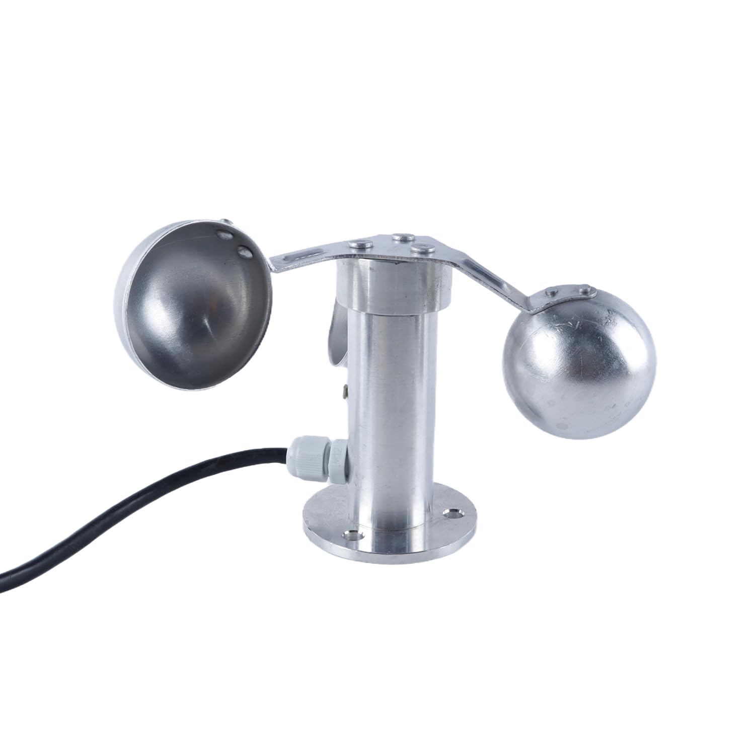 Anemómetro de 3 tazas de aleación de aluminio con sensor de velocidad del viento de 0 a 3,8 V para monitoreo meteorológico.