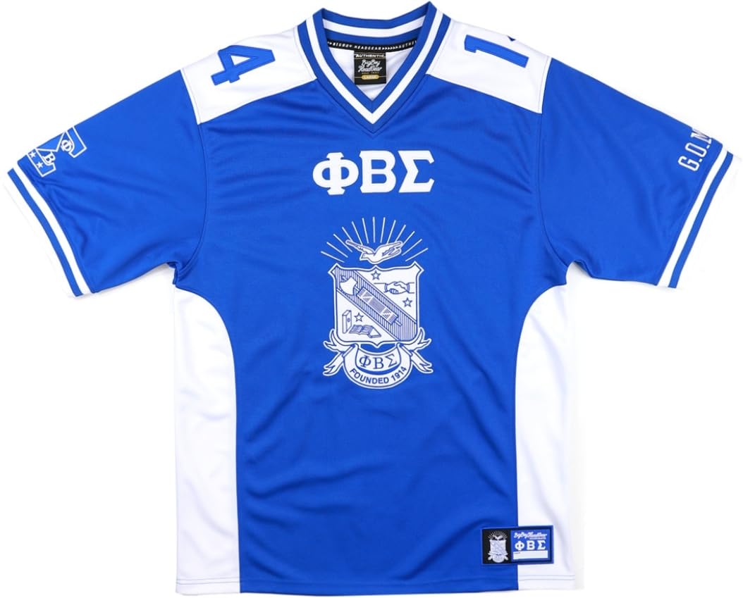 Big Boy Phi Beta/Β Sigma Divine 9 S16 Football Jersey [Royal Blue] - ID#71892-146-207-0-0