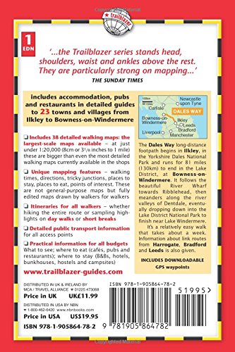 Dales Way (Trailblazer British Walking Guide): Ilkley to Bowness-on-Windermere with 38 Large-Scale Maps & 23 Guides to Towns and Villages (British ... ... - Planning - Places to Stay - Places to Eat