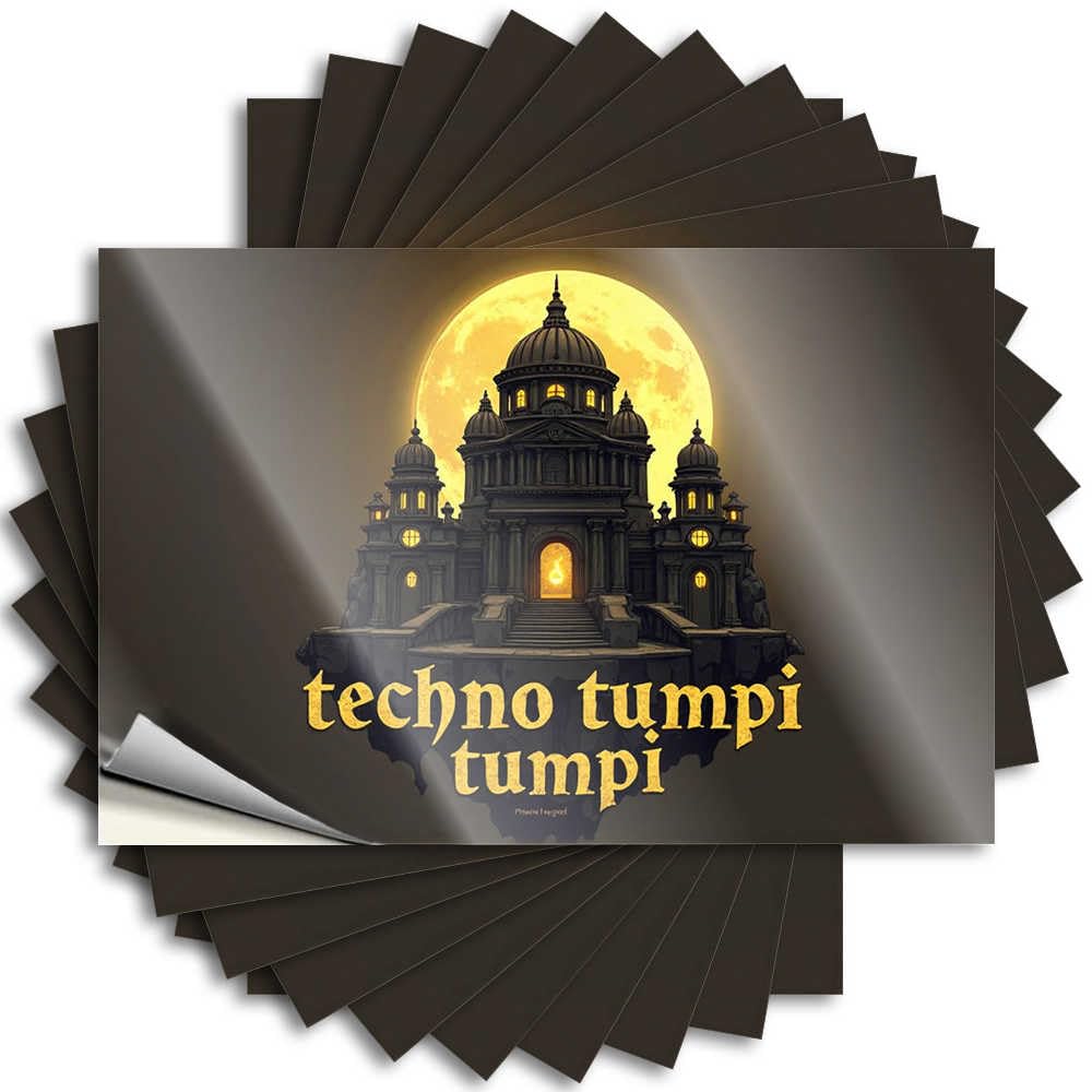Funny Bumper, Holiday Tumbler Golden Gateway: A Mystical Architectural Journey Under The Full M | Funny Quote Ideas Decals(6X9CM)