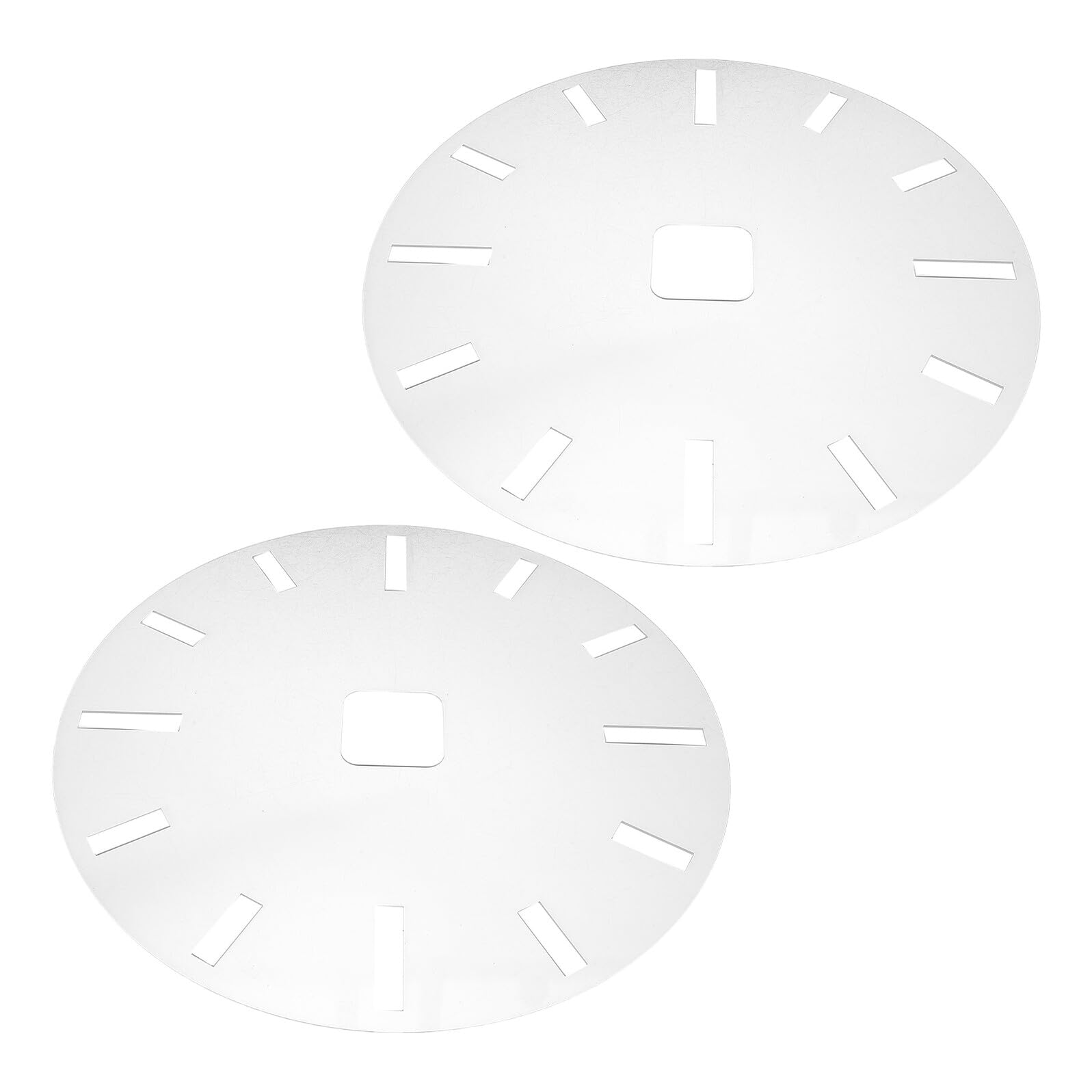 Plantillas de Reloj Acrílicas 2 Piezas para Fresadora Plantilla de Incrustación Circular para Carpintería DIY de Números para Tablero de Reloj Herramienta de Dibujo y Decoración