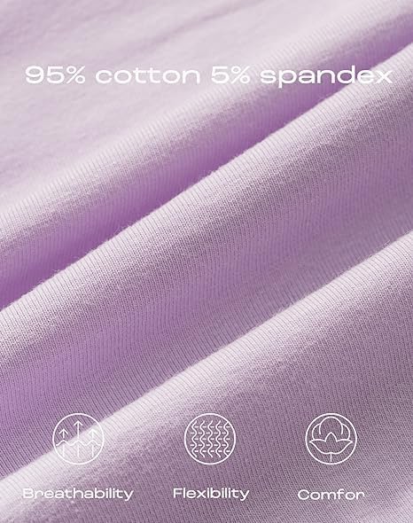 Image of SunFlux 100% Cotton Solid Pastel Regular Set of 5 Panties for Women (Multicolour)