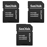 3個パック - Sandisk MicroSD MicroSDHC - SD SDHCアダプター最大32GBのメモリカードで動作します(バルクパッケージ)。