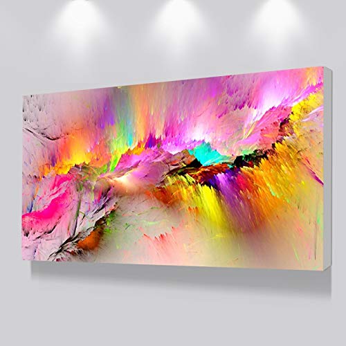 Nuage Abstrait Peinture Toile Idéale pour Grand Mur de Salon Moderne 70x140 cm KEBIA
