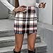 Holiday Winter Skirts for Women 2025 Christmas Plaid Skirts Elegant Flannel Gingham Skirt Tummy Control Pencil Mini High Waisted Wool Skirt Cute a Line Knee Length Bodycon Faldas De Mujer Elegantes