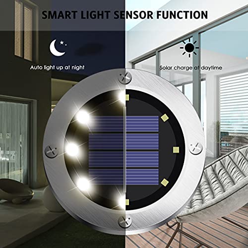 12-Pack Waterproof Solar Lights for Outdoor Patios, Pathways, and Gardens (White Light)
