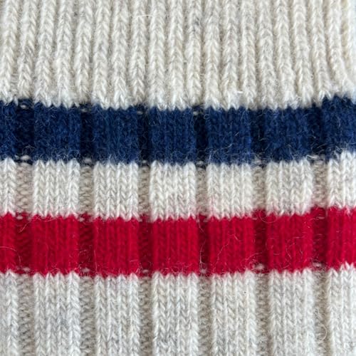 Image of 92% Merino Wool Socks Natural Crew Thick Home Travel Cozy Super- Soft Sock Made in Mongolia