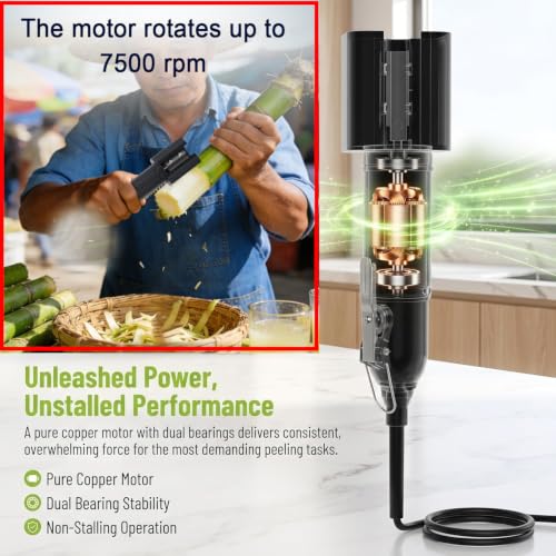 Peladora de caña de azúcar automática para preparar jugos de piña y coco 3