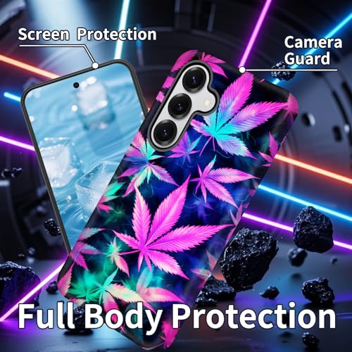 smauncucn for Samsung Galaxy A27 5G Case,Dual-Layer Shockproof Protective Phone Cover,Slim TPU + Hard PC Bumper with Raised Screen & Camera Protection,Anti-Scratch,Smoke Weed - image 4