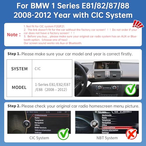 Autoradio CarPlay BMW E87 E81 E82 E88 Écran Tactile Linux 12,3 Multimédia Android Auto MirrorLink