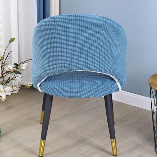 Curved Back Dining Chair Slipcovers - Stretchable Washable Covers for Armless Accent Chairs, Set of 2/4/6, Hollow Back Design, Perfect for Dining Room Decor