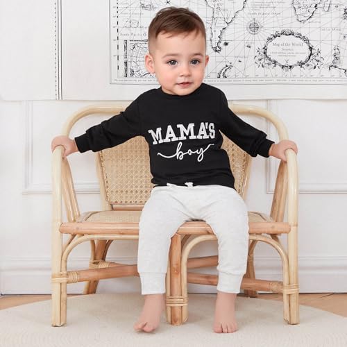 Toddler Baby Boy Sweatshirts Letter Embroidered Long Sleeve Baby Pullovers Tops Infant Fall Winter Casual Tops2