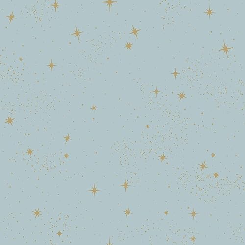RoomMates RMK11320WP Upon A Star Papel pintado de despegar y pegar azul claro y metálico