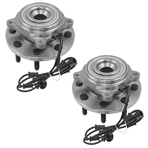 Image of TRQ Front Left and Right Wheel Bearing and Hub Assembly Set 2 Piece Compatible with 2009-2010 Dodge Ram 2500 4WD 2009-2010 Ram 3500 4WD 2011 2500 4WD 2011 3500 4WD