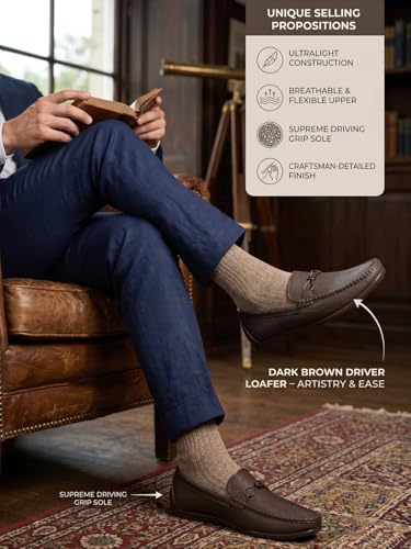 Image of AJANTA Men's Waterproof Loafers for Men | Formal & Casual Office Shoes | Lightweight Comfortable Walking Footwear | Anti-Skid Travel Rainwear Shoes | Flexible Monsoon Loafers for Men