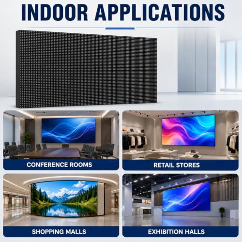 Image of P1.25 COB Indoor LED Display Module, 20 Pack 320 x 160mm Flip-Chip LED Screen Panels, 256 x 128 Pixels, 3840Hz, Front Service LED Video Wall Modules for Conference Rooms