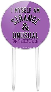 Acrylic Beetlejuice Strange and Unusual Cake Topper Party Decoration for Wedding Anniversary Birthday Graduation