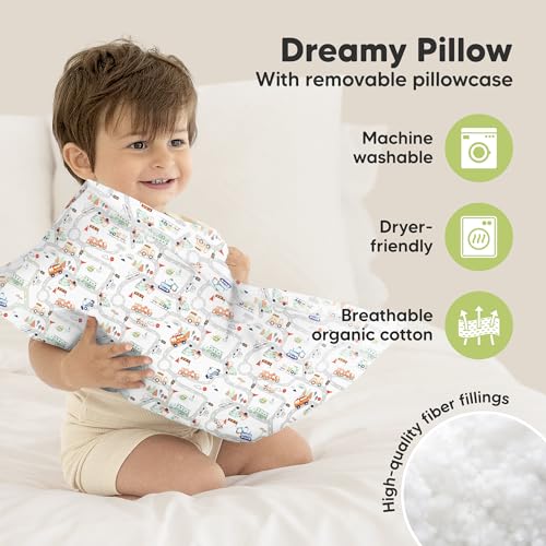 image for KeaBabies Toddler Pillow with Pillowcase - 13x18 My Little Dreamy Kids