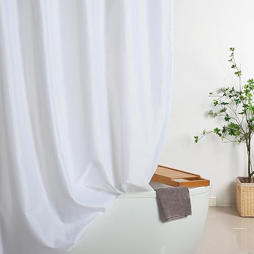 Forro de cortina de ducha extra ancho de 84 x 72 pulgadas, forro de cortina de ducha de tela para cortina de baño, calidad de hotel, repelente al