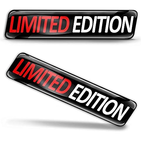 SkinoEu® 2 x 3D Gel Silicone Stickers Decals Limited Edition Logo Emblem Badge Car Auto Moto Motorcycle Windows Door PC Tablet Laptop Accessories Tuning Gift KS 102 Cover