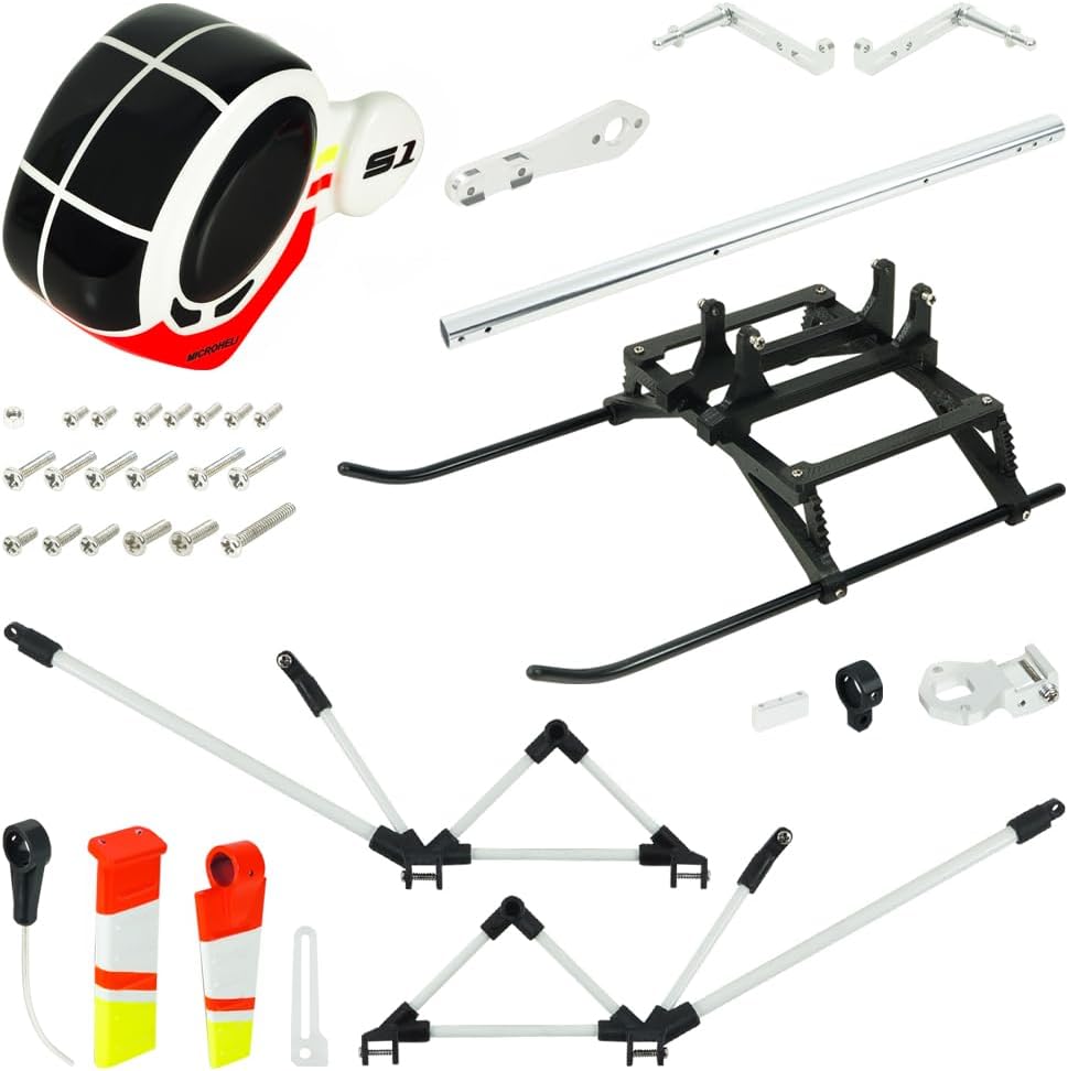MICROHELI Airbrush Fiberglass Hughes 300 Scale w/Landing Gear (WT) - GOOSKY S1