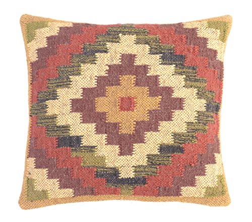 Chouhan Rugs CR-CC-9012 4 Pcs Set Of Kilim Cushion Cover Jute Ethnic Pillow Boho Hand Woven Shams Hippie Indian Throw Art thumb #5