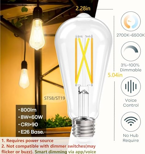 Linkind E26 Smart Edison Bulb thumbnail 2
