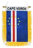Cape Verde Fringed Rear-View Mirror Window Hanging Flag