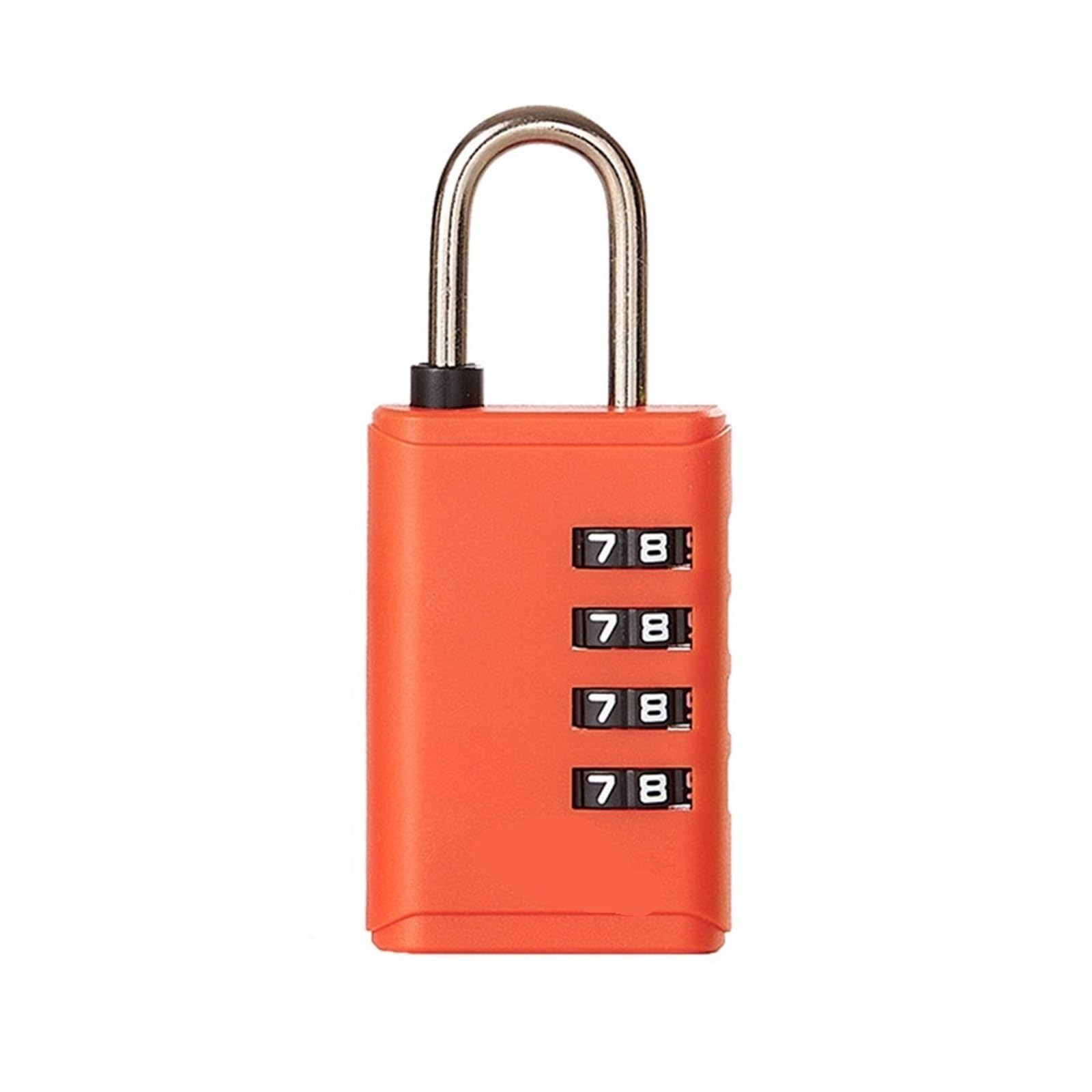 Candado de seguridad portátil para maleta de viaje, con combinación de 4 dígitos, 1 unidad, color naranja