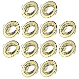 Sweet-Led® 12x Einbaustrahler inkl. GU10 Fassung 230V IP20 Einbauleuchten Rahmen Einbauspots Möbelleuchten downlight spot – rund, schwenkbar, gold